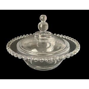 Vintage Imperial Candlewick Vegetable Dish Candy Dish Butter Dish Beaded Edge